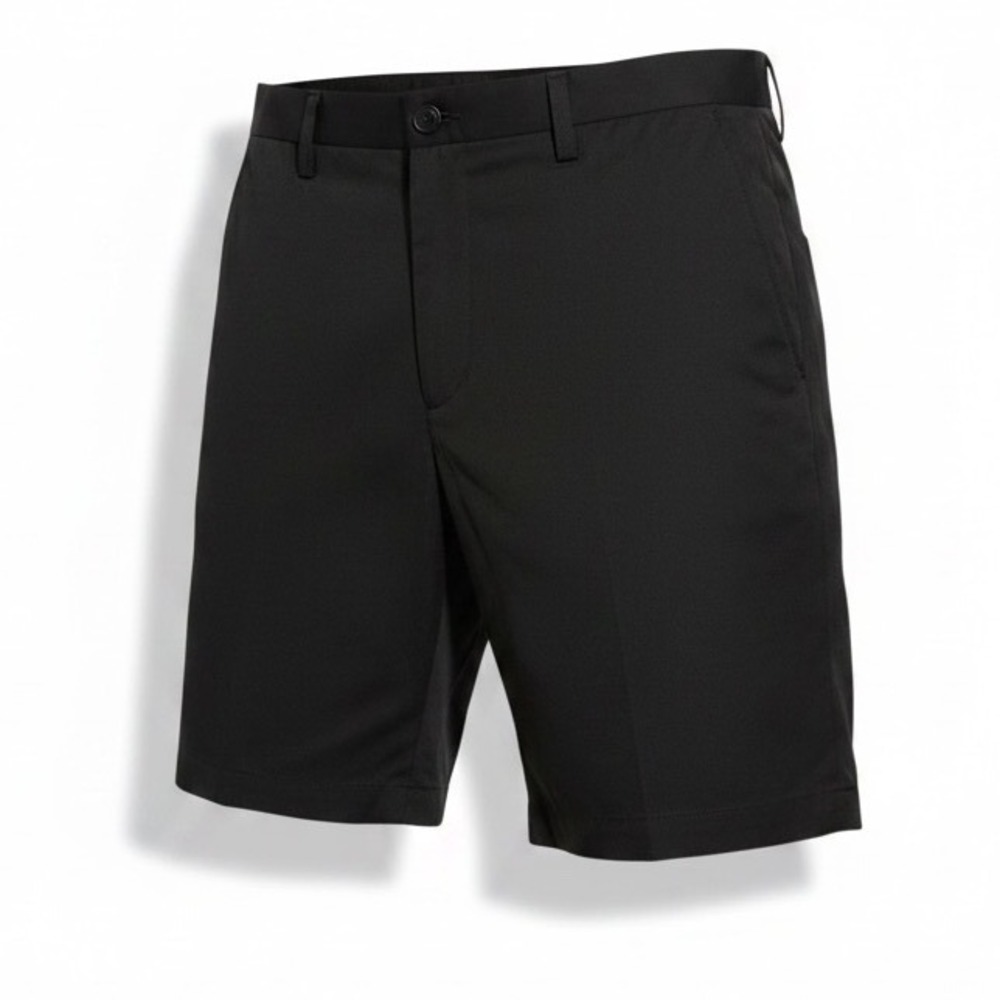 Eddie Bauer Mens 34 Black Cocona Performance Chino Shorts Flat Front Outdoor